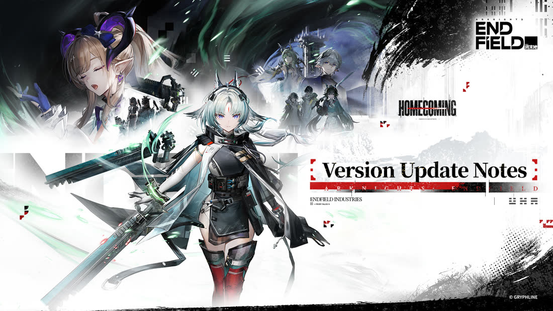 公式Arknights: Endfield Homecoming version update notesバナー — version 1.4