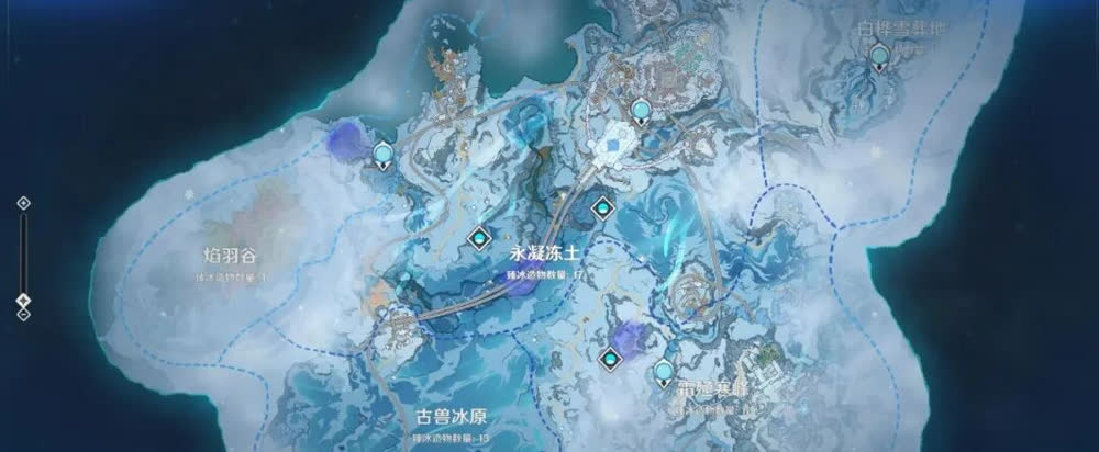 Map of the first Snezhnaya region opening in 7.0