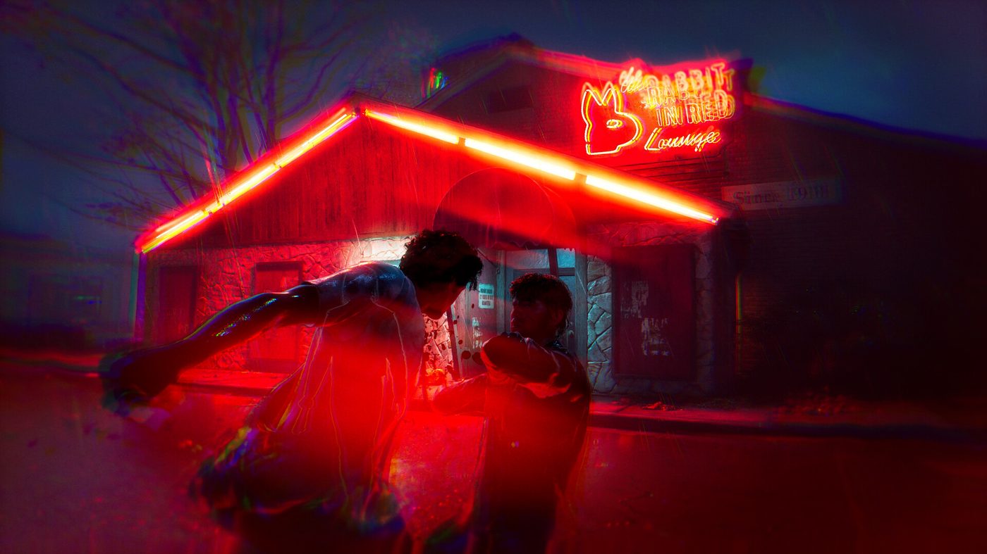 Official Halloween: The Game screenshot: two Civilians running together past the Rabbit in Red Lounge