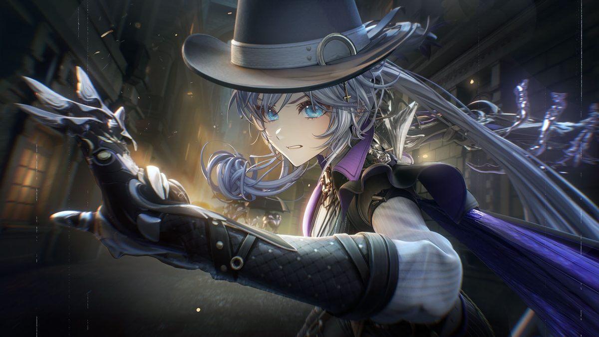 Official Silver Palace artwork: a character in a wide-brimmed hat levelling an ornate pistol